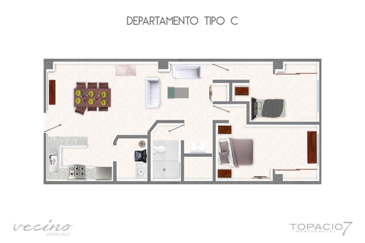 Topacio7 Residencial Apartment Boca del Río Exterior foto